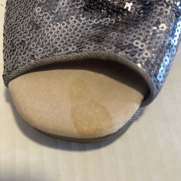 TOMS Women's Glittering Silver Wedges - Picture 10 of 10